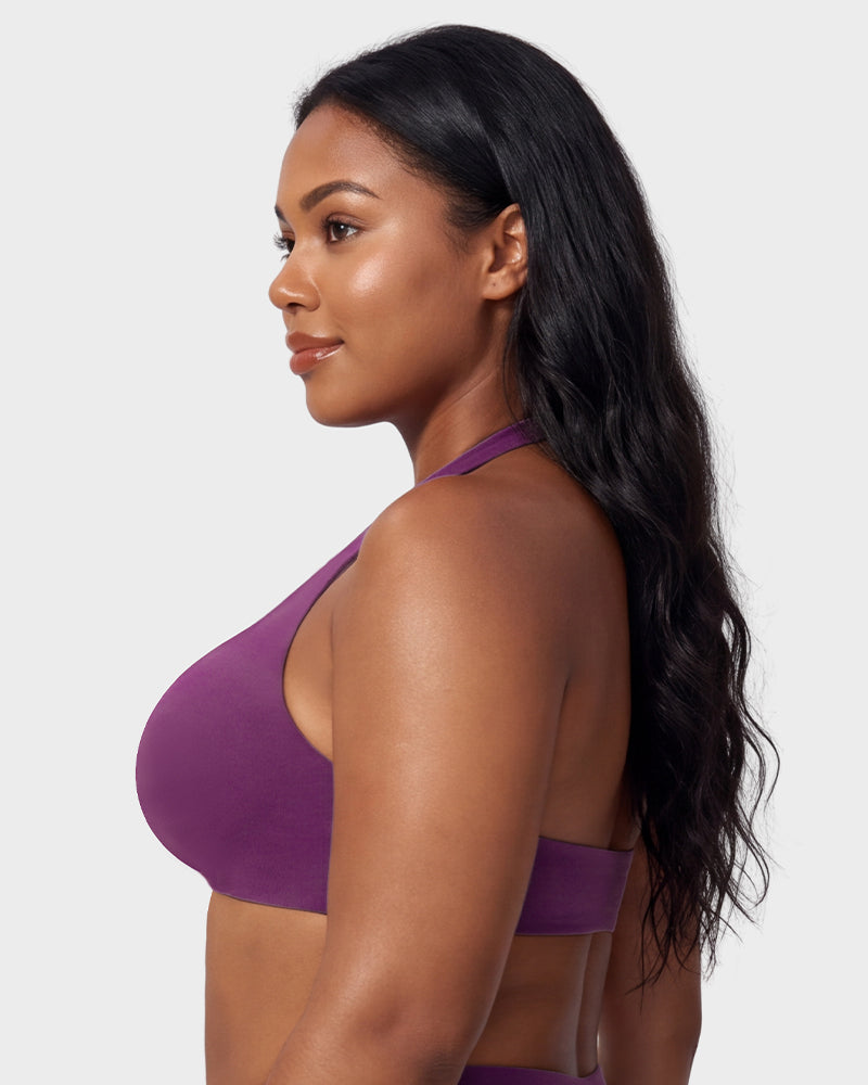 Halter Open-Back Low-Impact Sports Bra