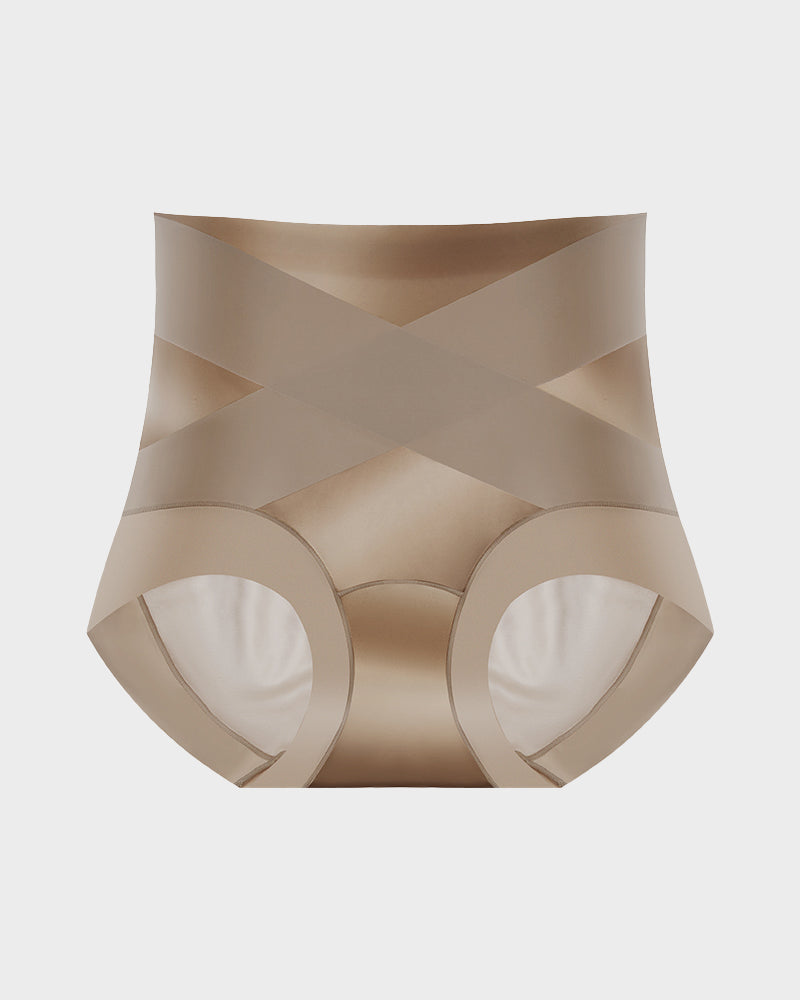 High-Waist Cross Compression Shaping Panties （6 Pack）