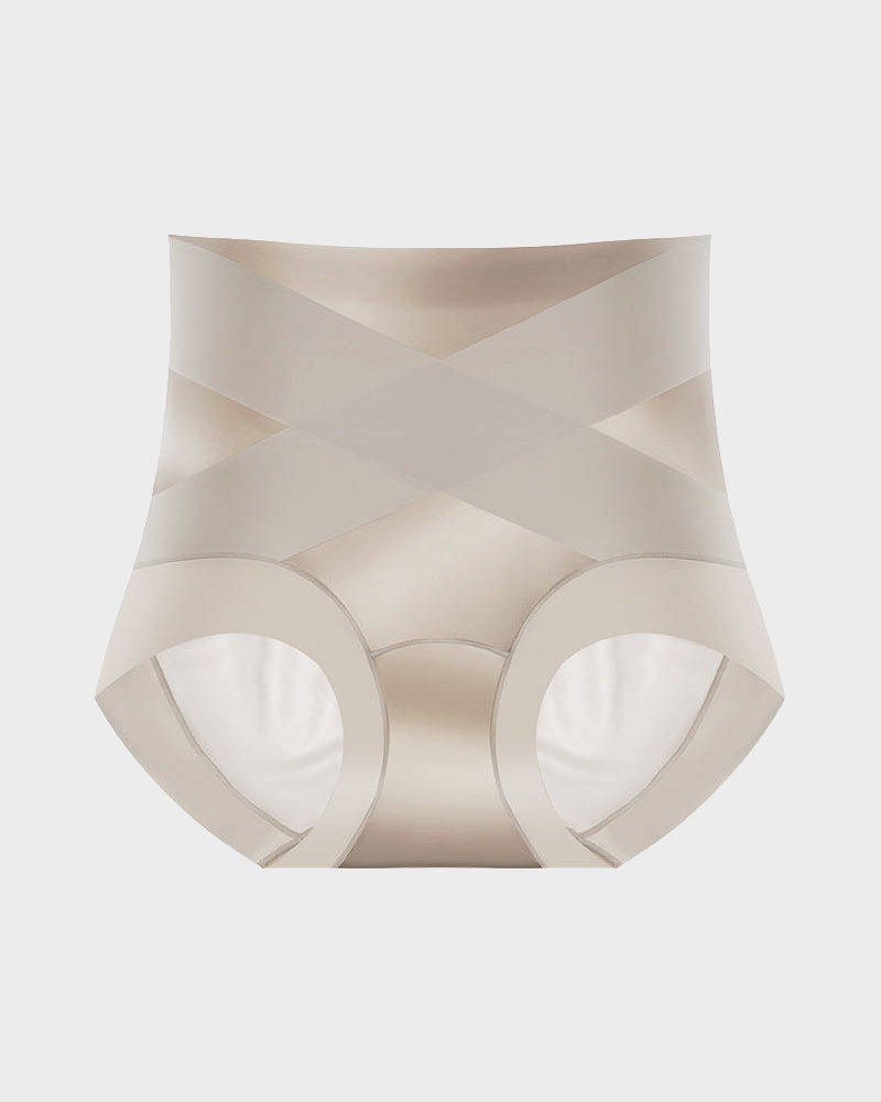 High-Waist Cross Compression Shaping Panties （6 Pack）