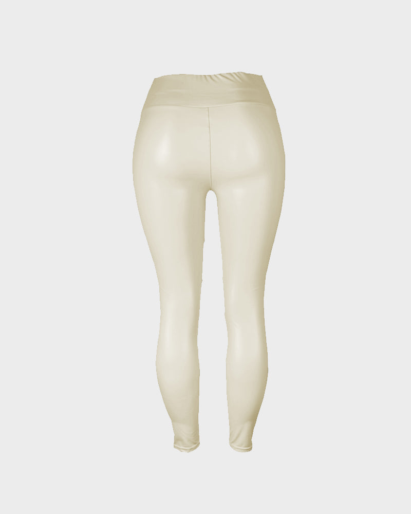 High-Waist Faux Leather Leggings