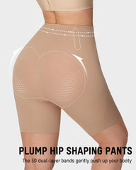 High-Waist Zip-Up Tummy Control Shaping Shorts