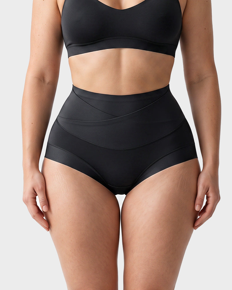 High-Waisted Double-Layer Tummy-Control Briefs