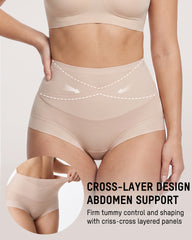 High-Waisted Double-Layer Tummy-Control Briefs