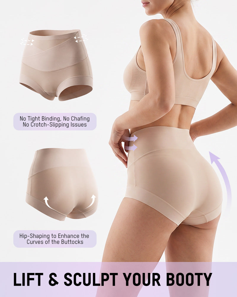 High-Waisted Double-Layer Tummy-Control Briefs
