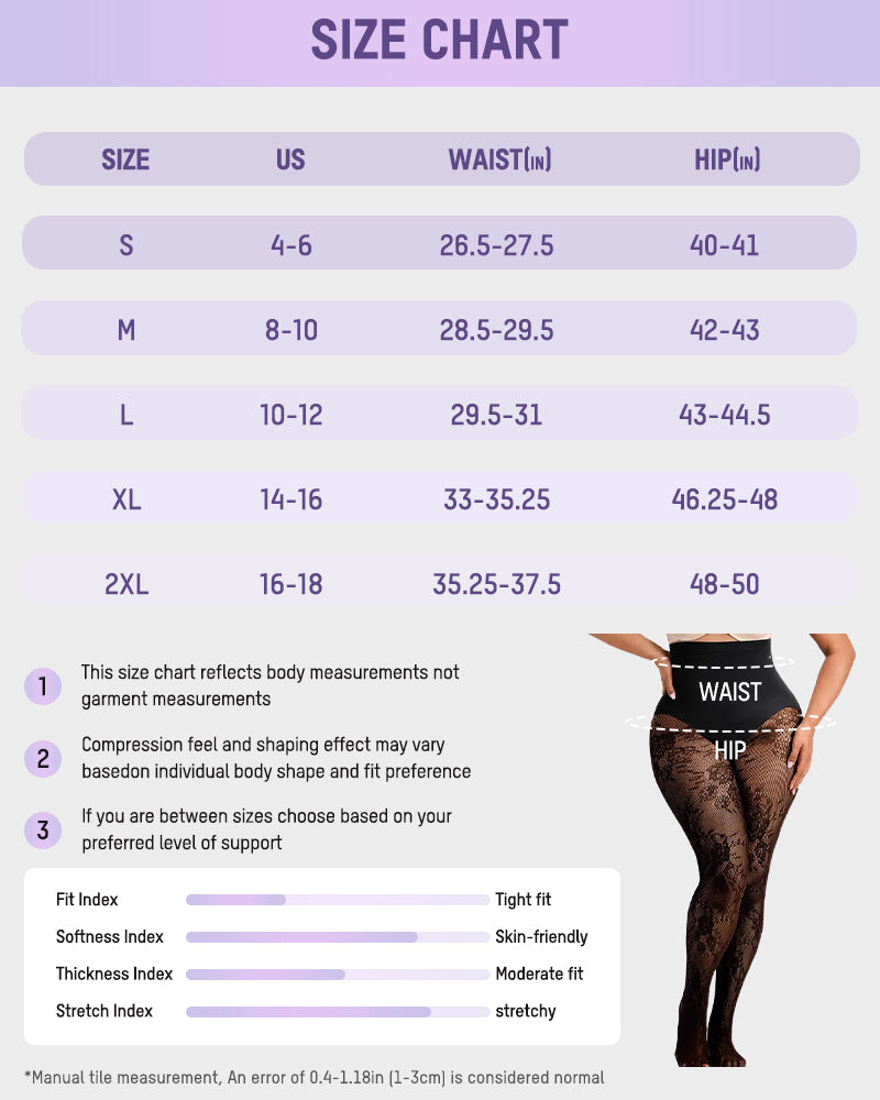High-Waisted Floral Lace Fleece-Lined Sheer Tights