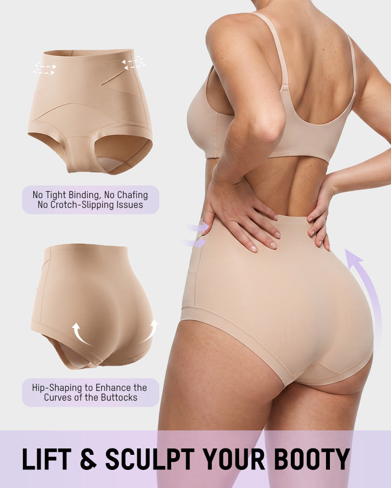 High-Waisted X-Band Seamless Shaping Briefs(6 pack)