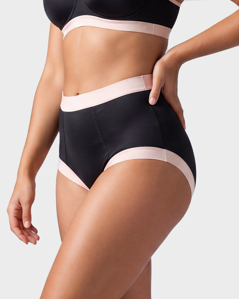 High Waist Satin Tummy Control Panties（5 pack）