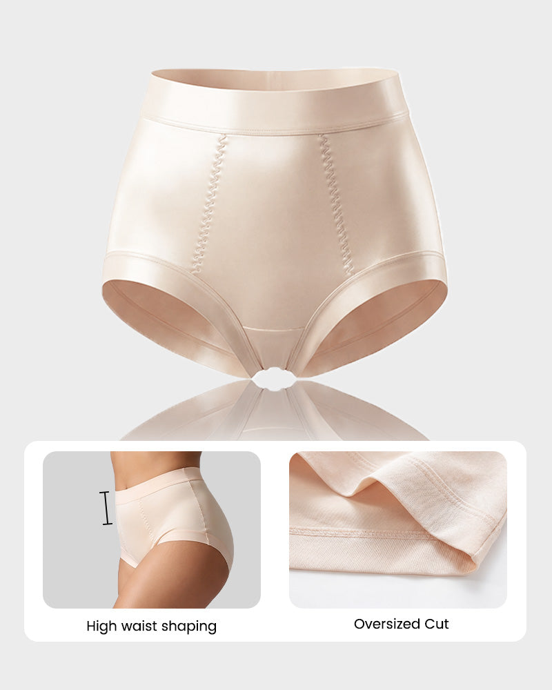High Waist Satin Tummy Control Panties（5 pack）