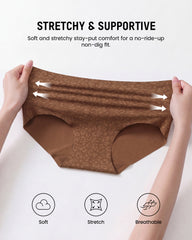 High Waist Seamless Leopard Tummy Brief(6  Pack)