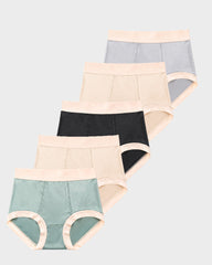 High Waist Satin Tummy Control Panties（5 pack）