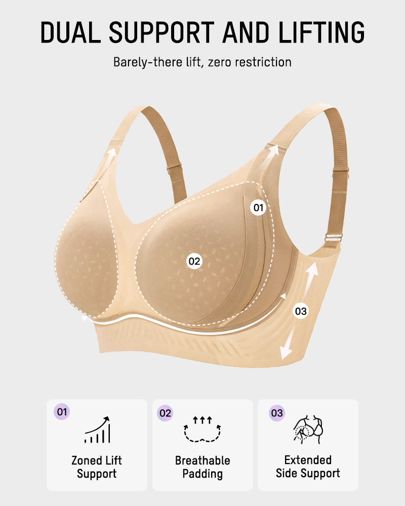 Invisible Seamless Minimizer Bra with Lift & Support