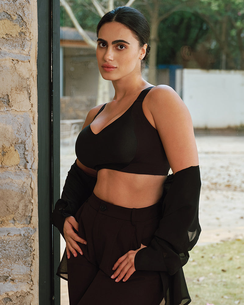 Invisible Wide-Band Wireless Support Bra