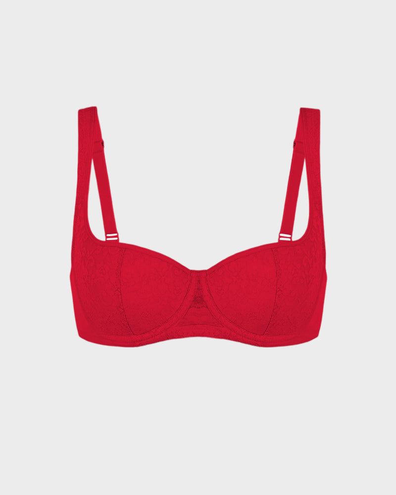 Lace Demi Underwire Balconette Bra