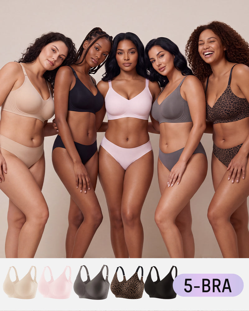 Lifting Wire-Free Antibacterial Jelly Bra Multipack