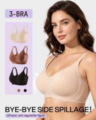 Lifting Wire-Free Antibacterial Jelly Bra Multipack