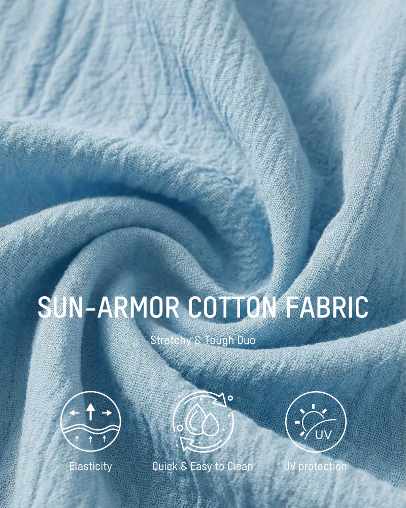 Lightweight Cotton Gauze Beach Cover-Up Shirt