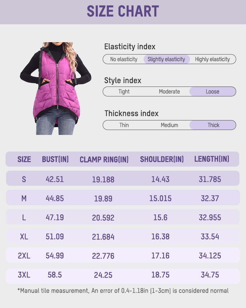 Lightweight Hooded Quilted Longline Vest