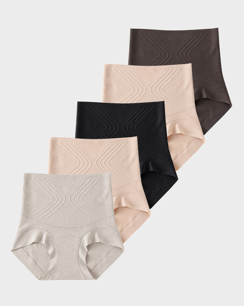 Liquid-Sculpt™ Tummy-Control Butt-Lift Briefs（5-Pack）