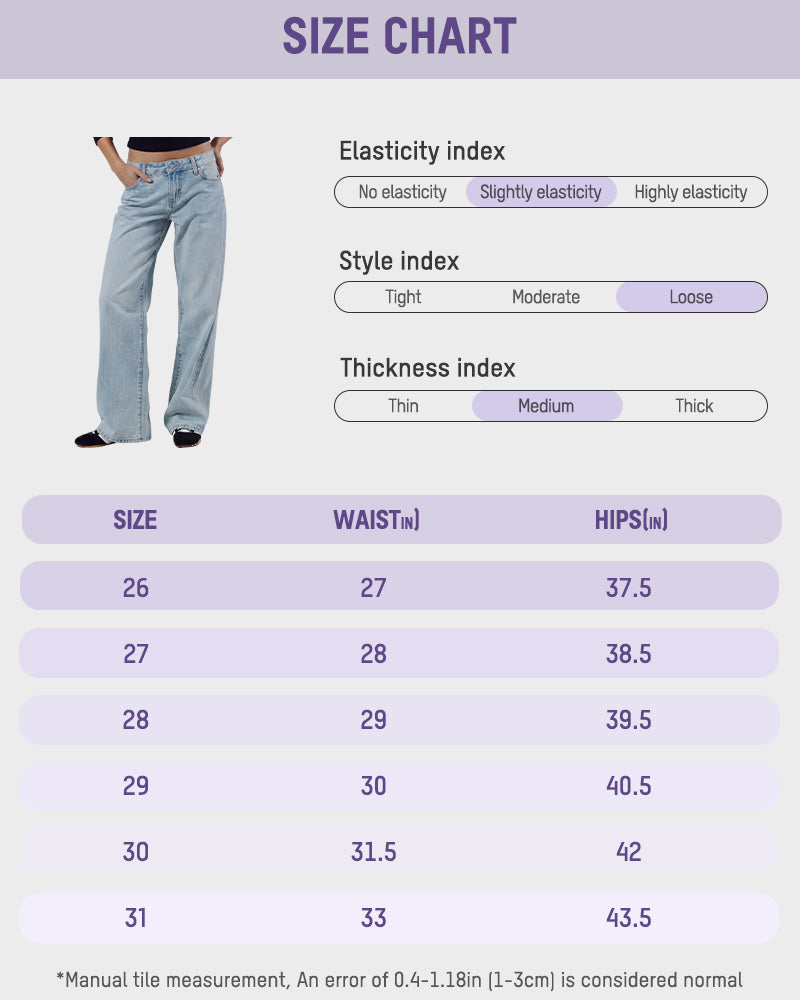 Low-Rise Baggy Jeans in Light Blue Wash