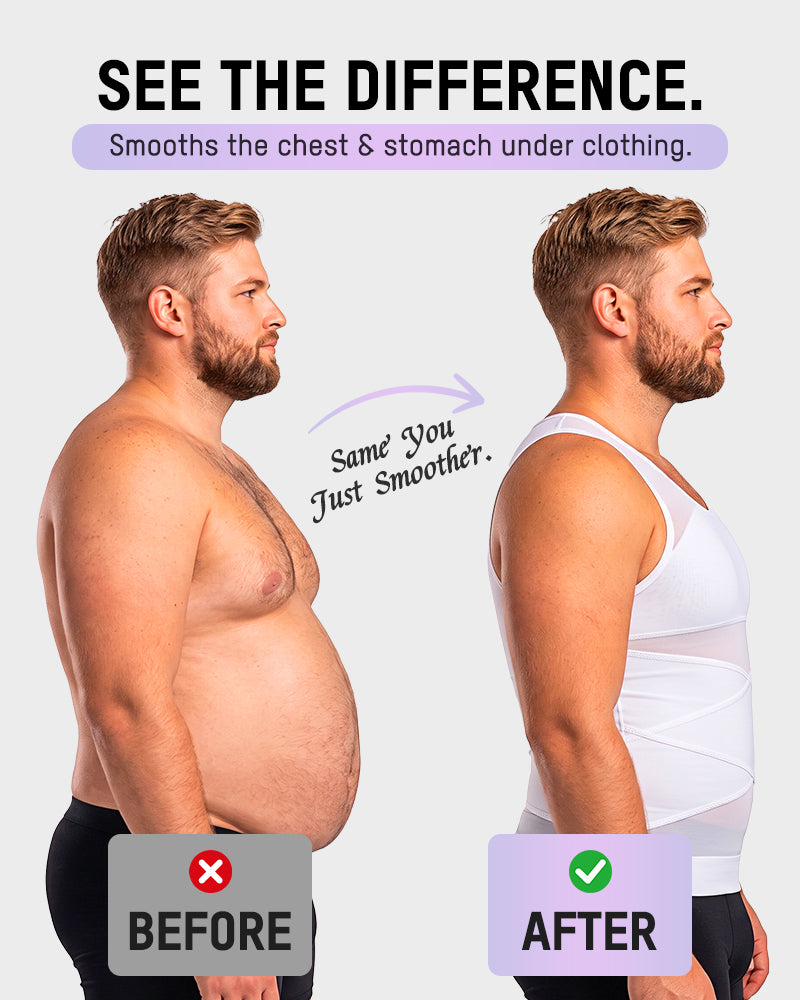 Men's Chest-Smoothing Tummy Control Compression Tank
