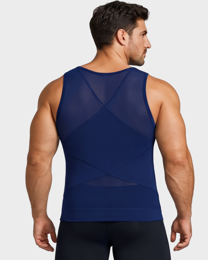 Men's Chest-Smoothing Tummy Control Compression Tank