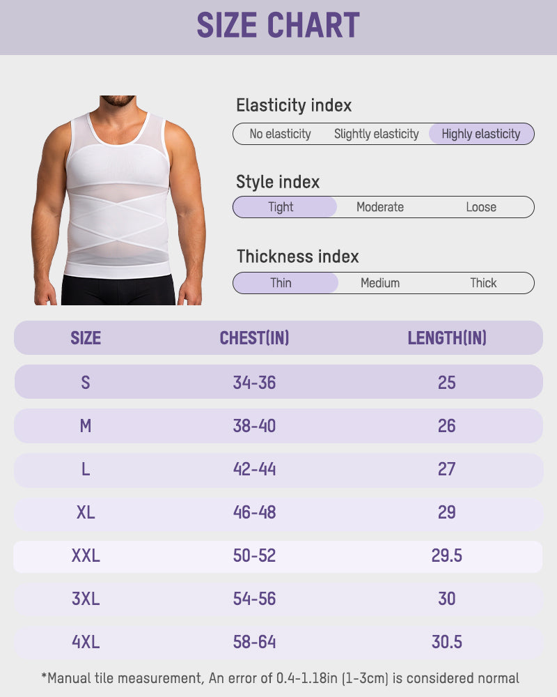 Men's Chest-Smoothing Tummy Control Compression Tank