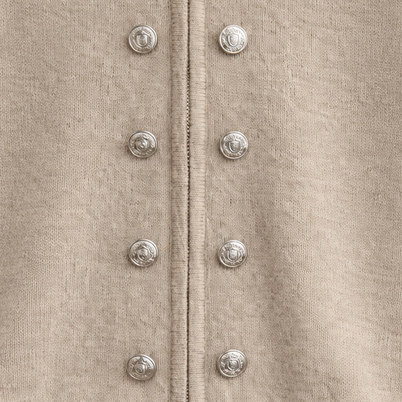 Mock-Neck Two-Way Zip Knit Cardigan