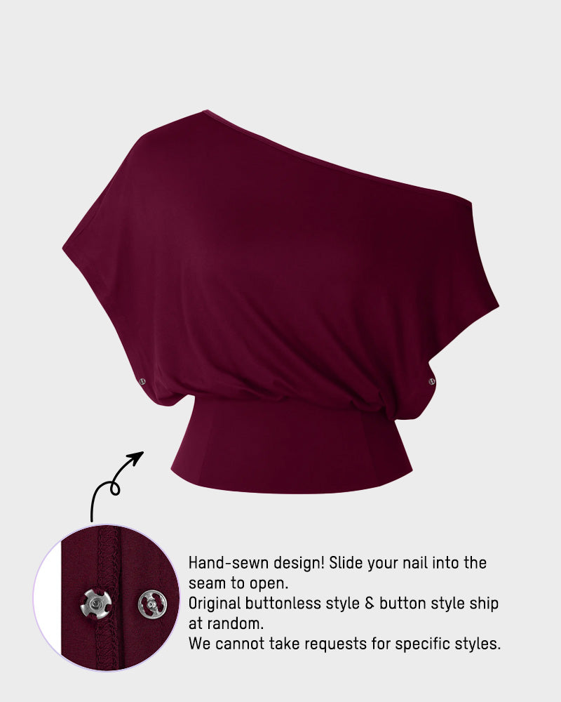 Off-Shoulder Side-Slit Crop Top