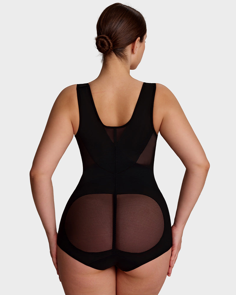 Open Bust Cross Compression Body Shaper