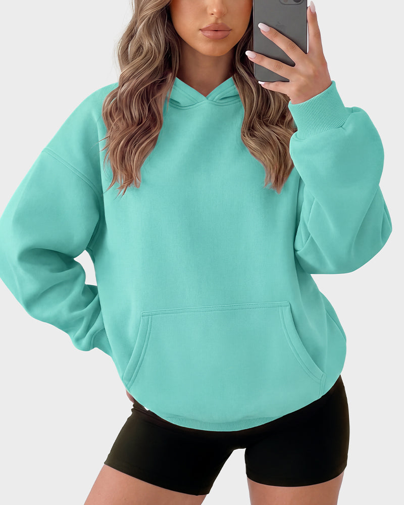 Oversized Fleece Pullover Hoodie