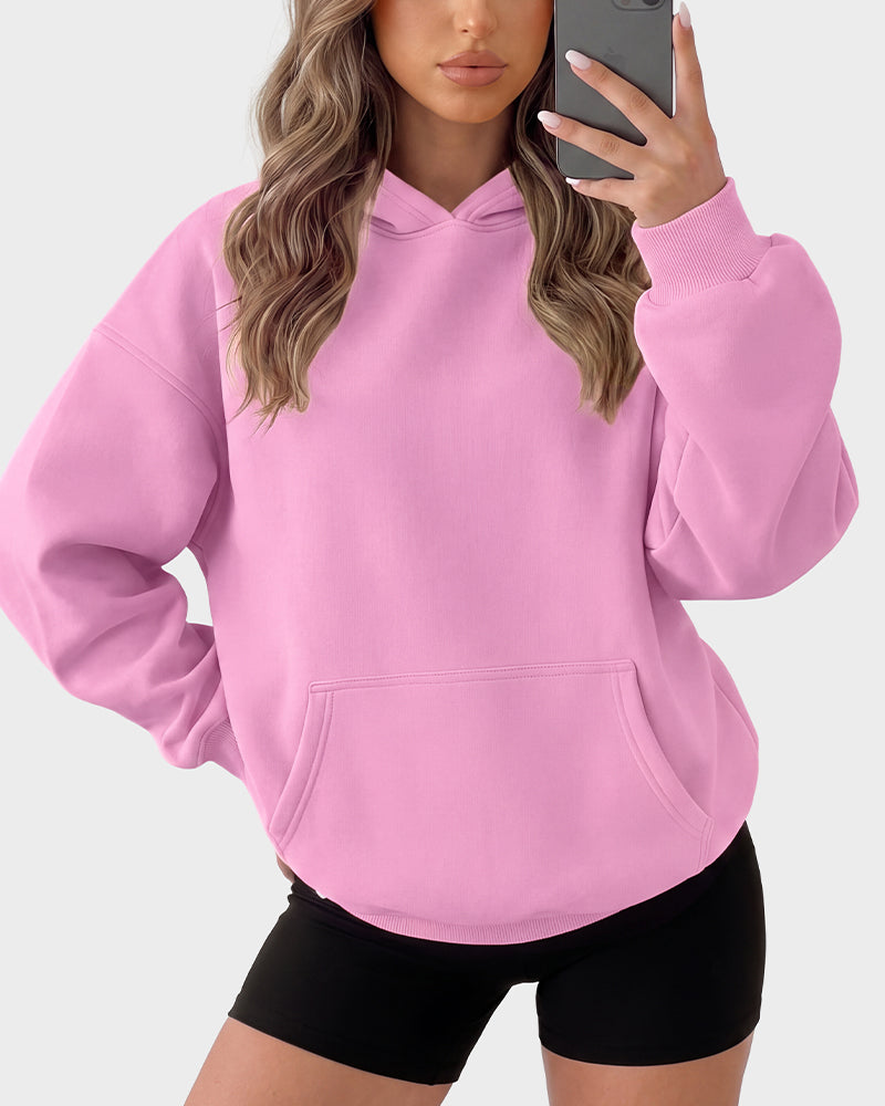 Oversized Fleece Pullover Hoodie
