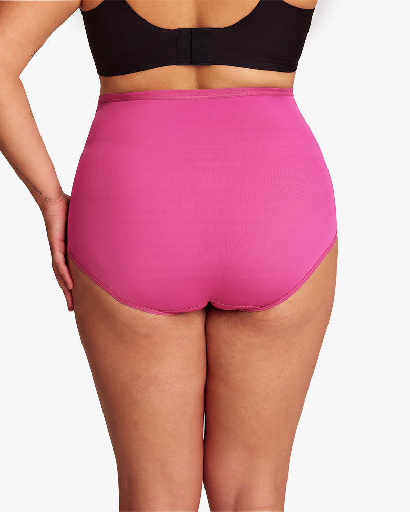 Plus-Size High-Waist Cross Tummy Control Panties (5 Pack)
