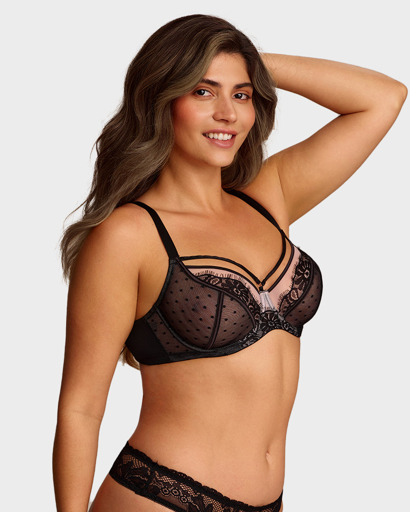 Plus Size Lace Full Coverage Minimizer Bra