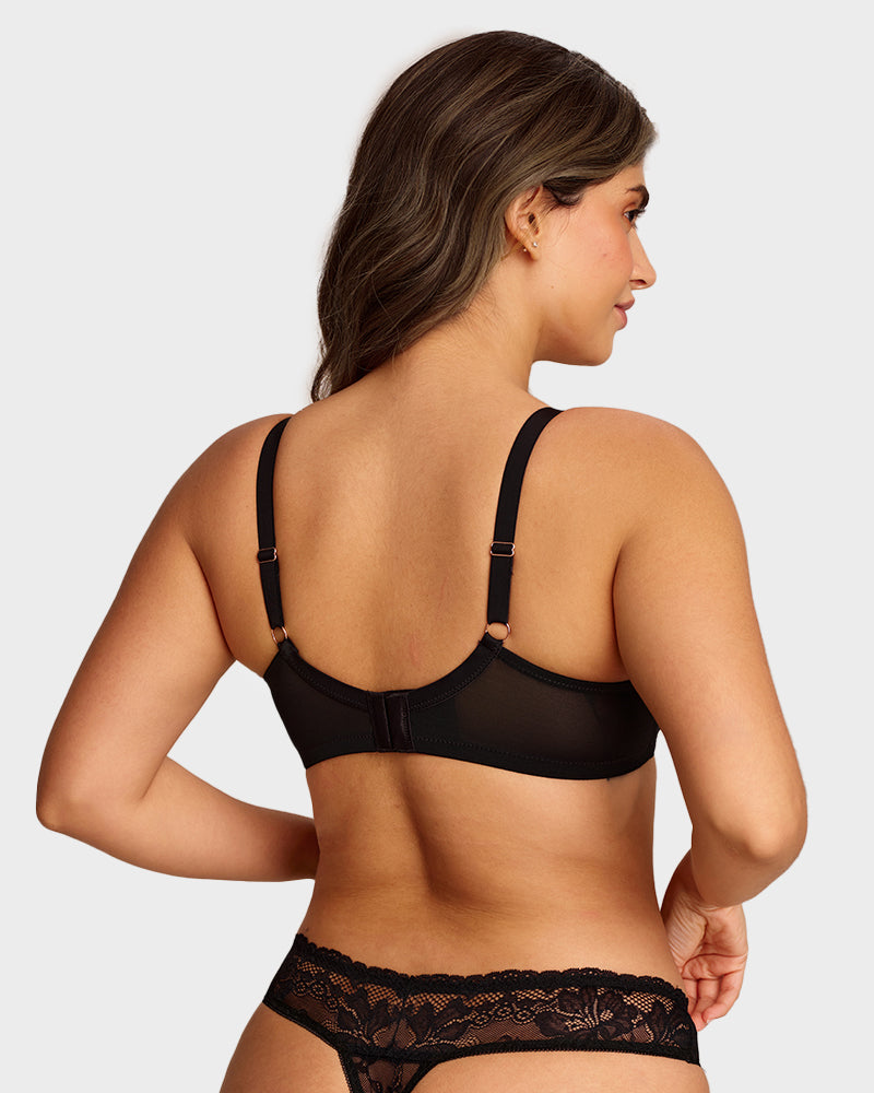 Plus Size Lace Full Coverage Minimizer Bra