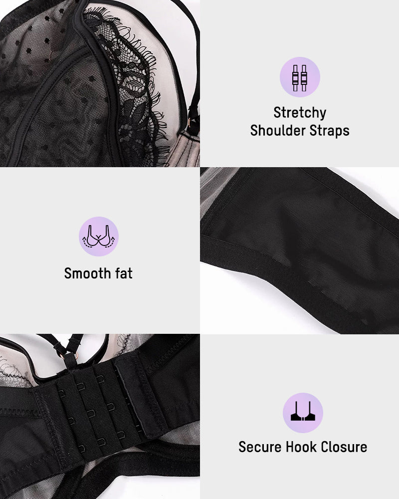 Plus Size Lace Full Coverage Minimizer Bra