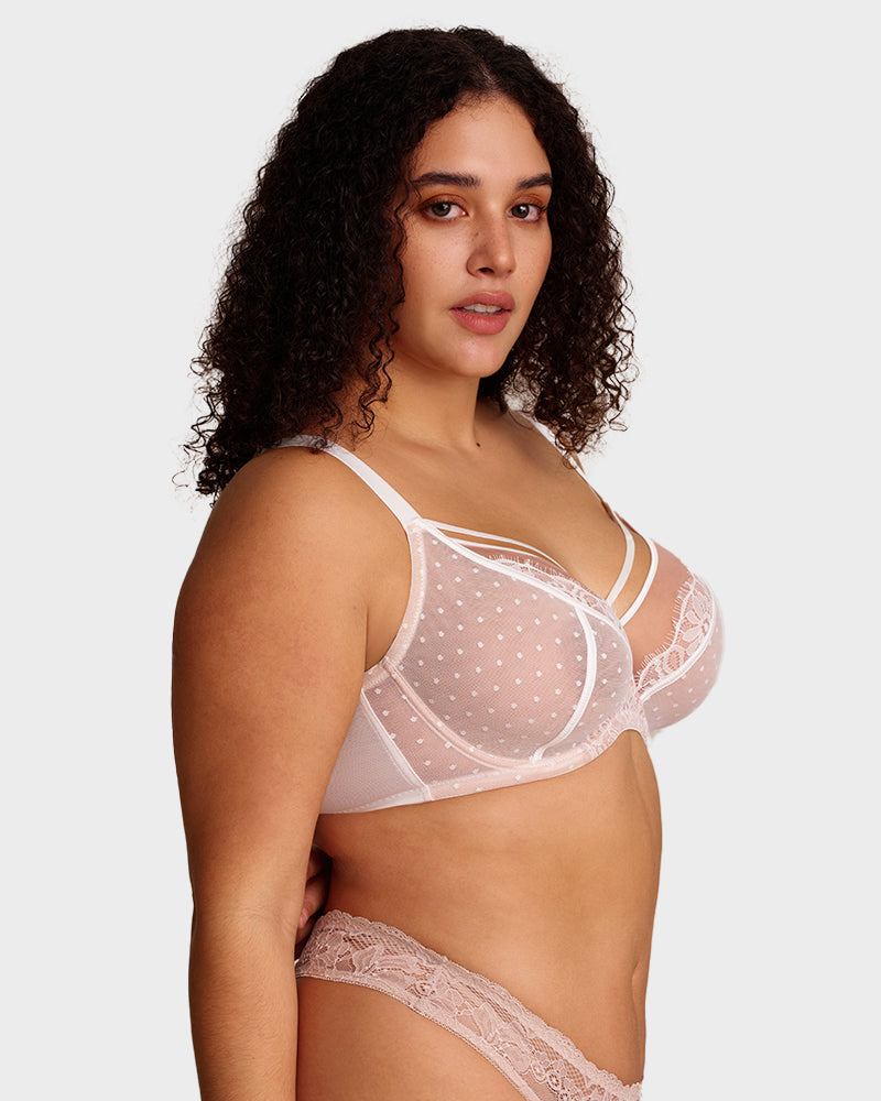 Plus Size Lace Full Coverage Minimizer Bra