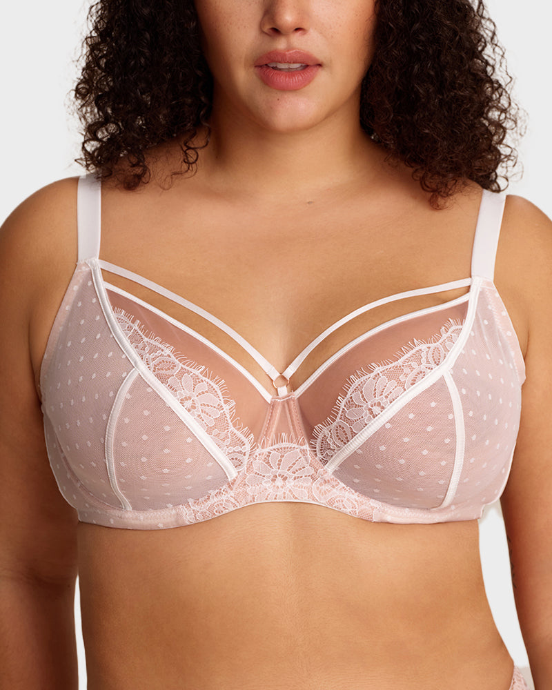 Plus Size Lace Full Coverage Minimizer Bra