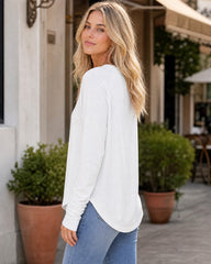 Raglan-Sleeve Longline Top with Thumb Holes