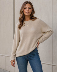 Relaxed Crewneck Knit Sweater
