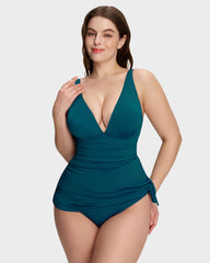 SculptSkin™ FlowFlair Side Tie Swim Dress