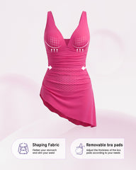 SculptSkin™ FlowFlair Side Tie Swim Dress