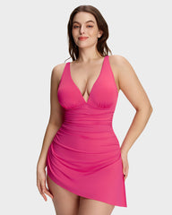 SculptSkin™ FlowFlair Side Tie Swim Dress