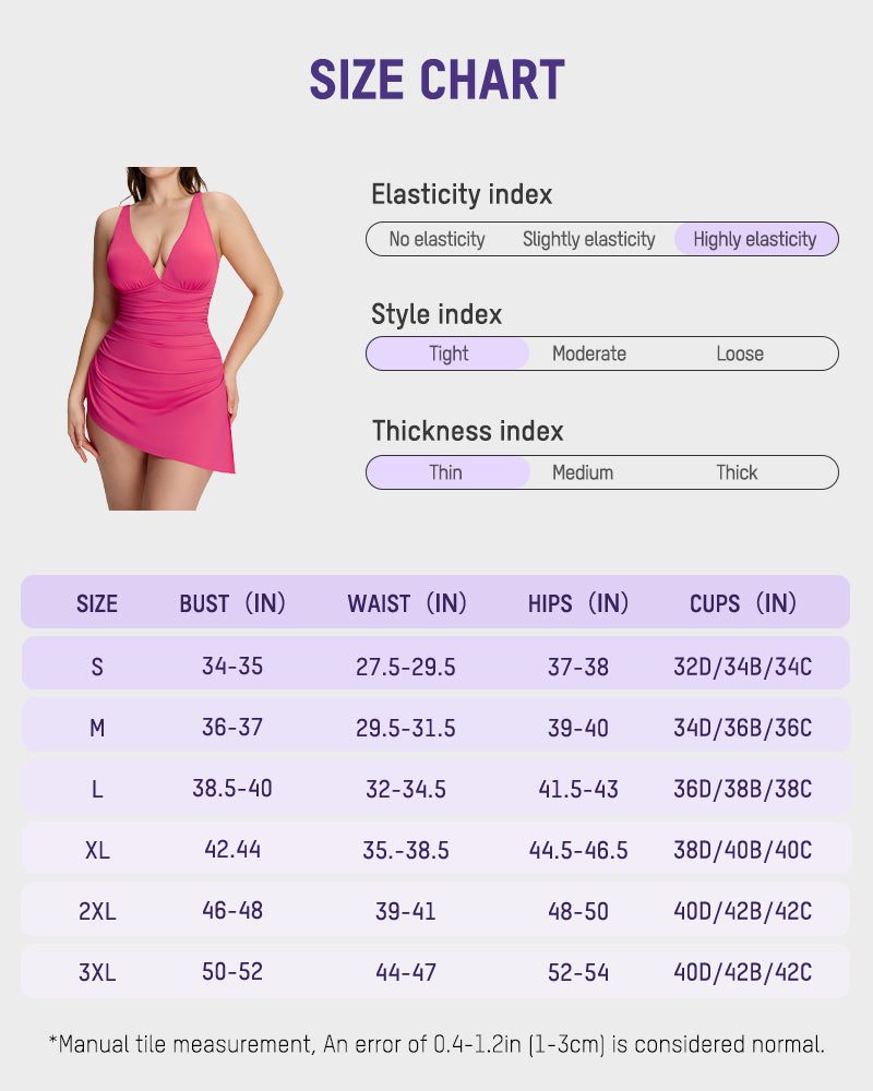 SculptSkin™ FlowFlair Side Tie Swim Dress