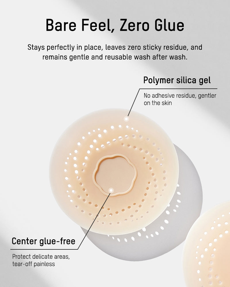 Seamless Invisible Silicone Nipple Covers (2 Pairs)