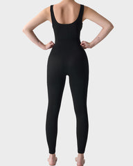 Seamless Square Neck Sculpting Sport Jumpsuit