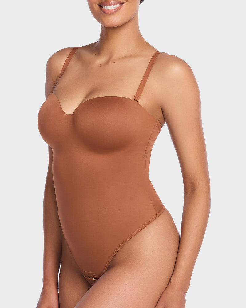 Seamless Strapless Thong Bodysuit