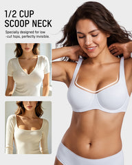 Seamless Unlined Underwire Balconette Bra