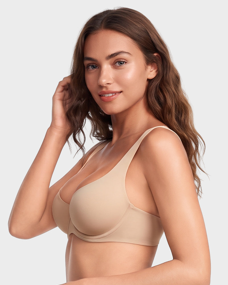 Seamless Unlined Underwire Balconette Bra