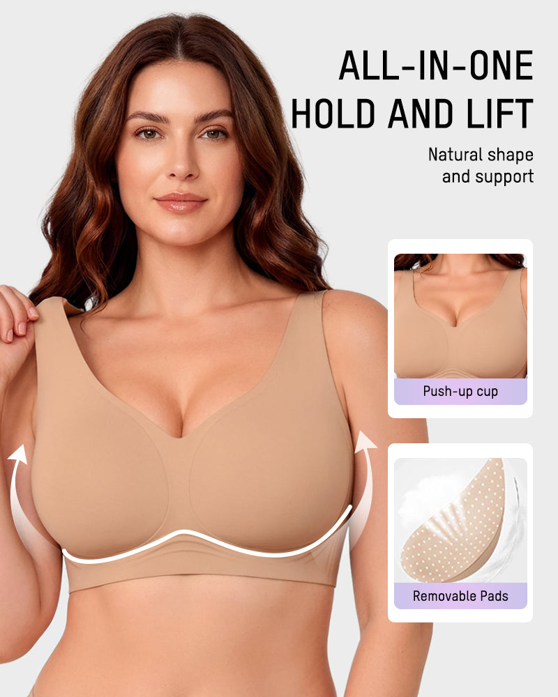 Seamless Wireless Full-Coverage Pullover Bra