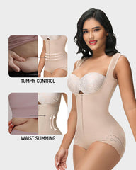 Seamless Zip-Front Full Body Corset Shaper